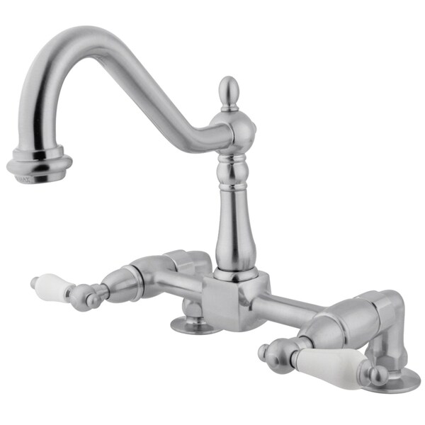KS1141PL Heritage Two-Handle Bridge Kitchen Faucet, Polished Chrome